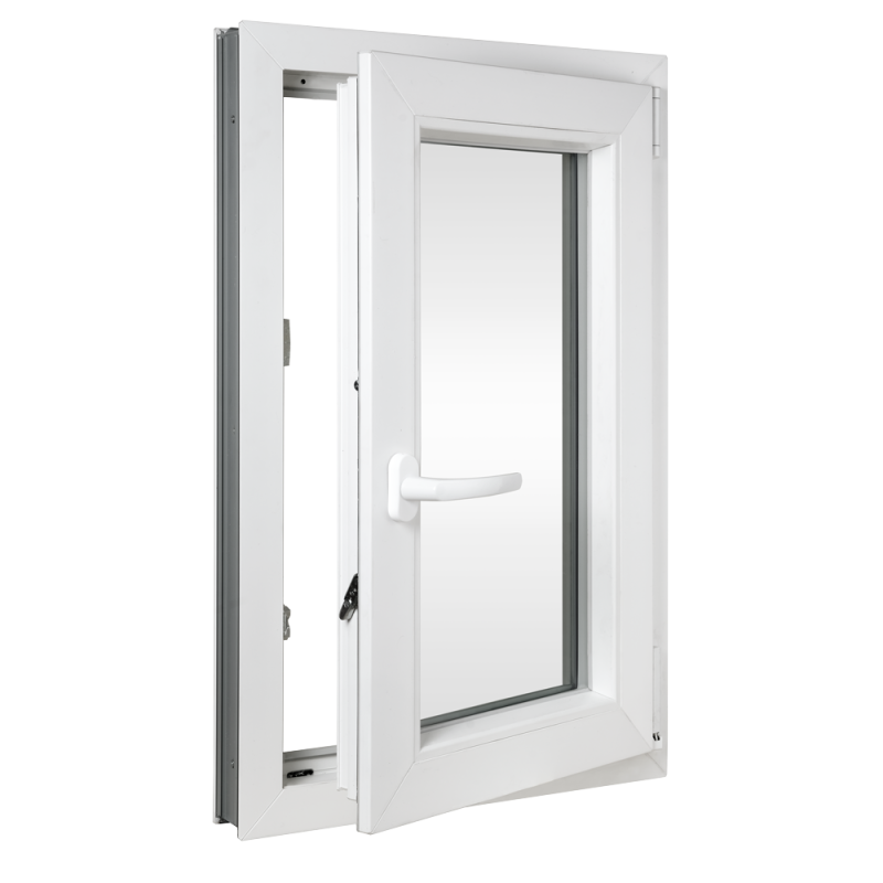 Plastic window | 80 x 100 cm (800 x 1000 mm) | white | opening and ...