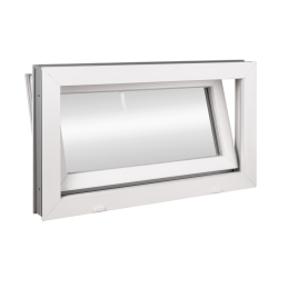 Plastic window 70x44 cm (700x440 mm), tilt, white | TROCAL