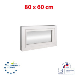 Fereastră din plastic | 80x60 cm (800x600 mm) | alb | basculantă