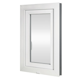 Plastic window 50x70 cm (500x700 mm), tilt-and-turn left, white | TROCAL