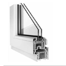 Wit kunststof kiepraam 800 × 500 mm (80 × 50 cm) voor bijruimtes Aplast 60