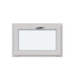 White tilt PVC window 800 × 500 mm (80 × 50 cm) for utility rooms Aplast 60