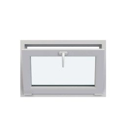 White tilt PVC window 800 × 500 mm (80 × 50 cm) for utility rooms Aplast 60
