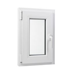 White tilt PVC window 400 × 600 mm (40 × 60 cm) for utility rooms Aplast 60