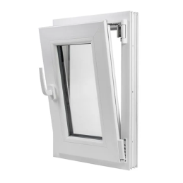 White tilt PVC window 400 × 600 mm (40 × 60 cm) for utility rooms Aplast 60
