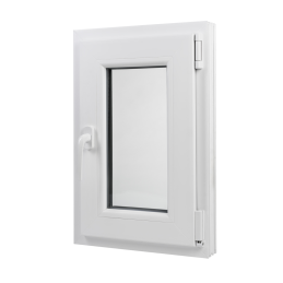 White tilt PVC window 400 × 600 mm (40 × 60 cm) for utility rooms Aplast 60