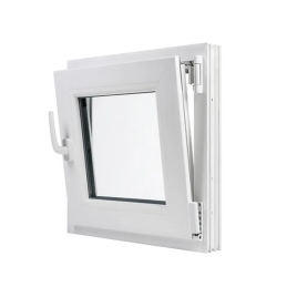 White tilt PVC window 500 × 500 mm (50 × 50 cm) for utility rooms Aplast 60