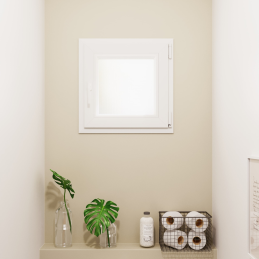 White tilt PVC window 400 × 600 mm (40 × 60 cm) for utility rooms Aplast 60
