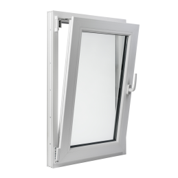 White tilt PVC window 600 × 900 mm (60 × 90 cm) for utility and technical rooms