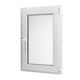 White tilt PVC window 600 × 900 mm (60 × 90 cm) for utility and technical rooms