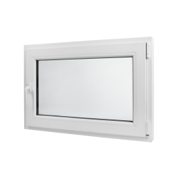 White tilt PVC window 900 × 600 mm (90 × 60 cm) for utility and technical rooms