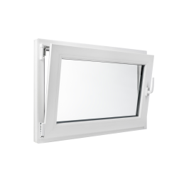 White tilt PVC window 900 × 600 mm (90 × 60 cm) for utility and technical rooms