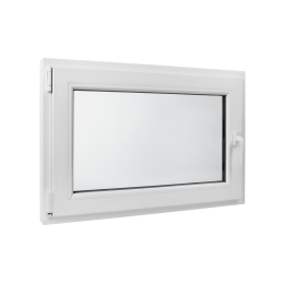 White tilt PVC window 900 × 600 mm (90 × 60 cm) for utility and technical rooms