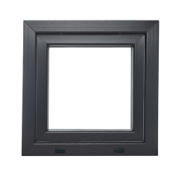 Anthracite/white tilt PVC window 500 × 500 mm (50 × 50 cm) for utility rooms Aplast 60
