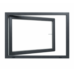 Anthracite/white tilt PVC window 900 × 600 mm (90 × 60 cm) for utility rooms Aplast 60