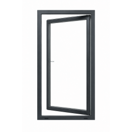 Anthracite/white tilt PVC window 600 × 900 mm (60 × 90 cm) for utility rooms Aplast 60