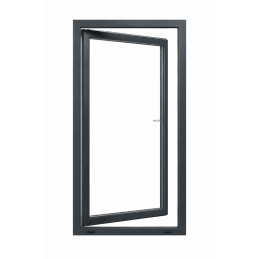 Anthracite/white tilt PVC window 600 × 900 mm (60 × 90 cm) for utility rooms Aplast 60
