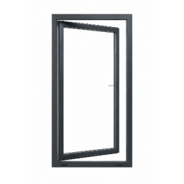 Anthracite/white tilt PVC window 600 × 900 mm (60 × 90 cm) for utility rooms Aplast 60