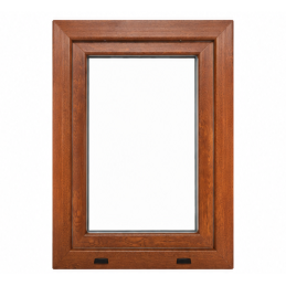 Golden oak/white tilt PVC window 600 × 900 mm (60 × 90 cm) for utility rooms Aplast 60