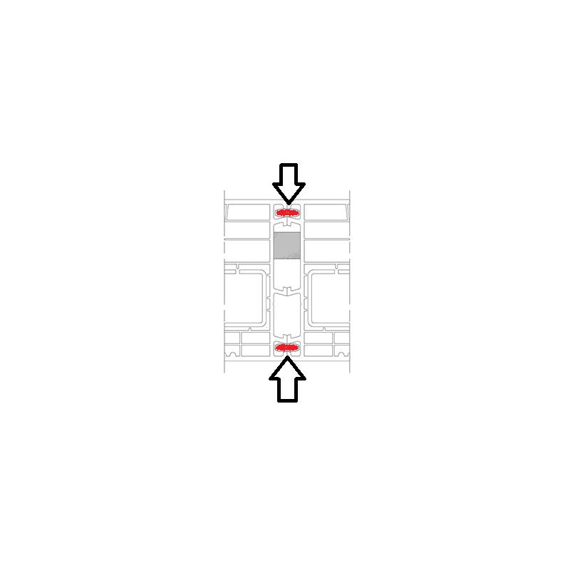 Spring connection profile for windows and doors